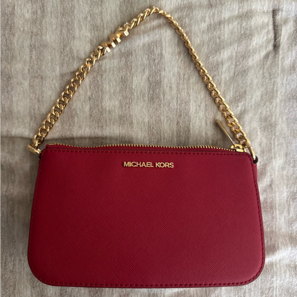 Michael Kors Red Clutch Bag